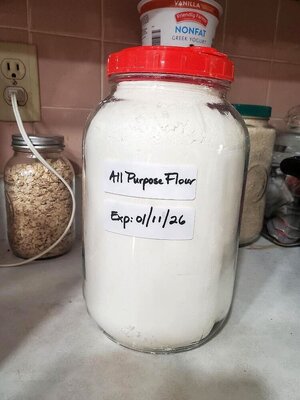 Flour in sun tea jar, October, 2024, #2.jpg